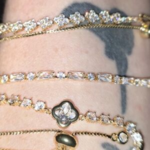 Eye Candy Gold and Silver Crystal Bracelet